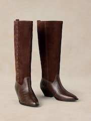 White Stuff Brown Janie Western Knee High Boots - Image 2 of 4
