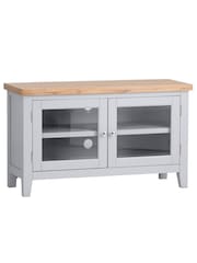 K Interiors Grey Oak Windsor Solid Wood Standard TV Unit - Image 2 of 6