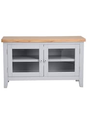 K Interiors Grey Oak Windsor Solid Wood Standard TV Unit - Image 5 of 6