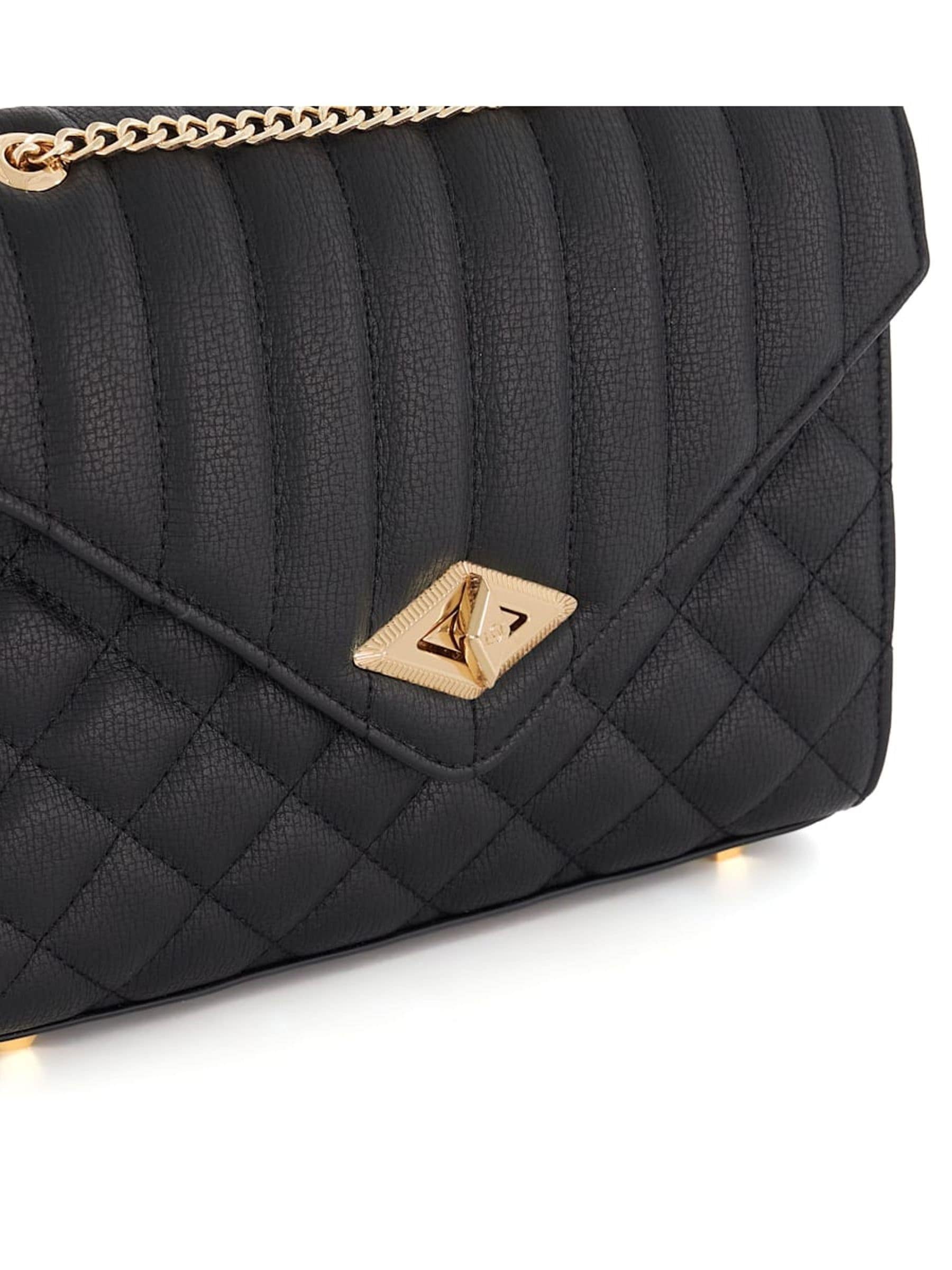 Black quilted clutch bag discount