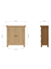 K Interiors Oak Canterbury Solid Wood Cupboard - Image 6 of 6