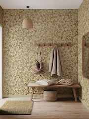Clarissa Hulse Buttermilk  Gold Virginia Creeper A4 Wallpaper Sample - Image 1 of 3