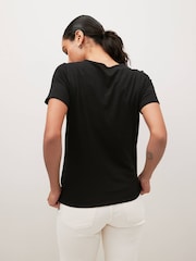 Black The Everyday Crew Neck Cotton Rich Short Sleeve T-Shirt - Image 2 of 6