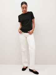 Black The Everyday Crew Neck Cotton Rich Short Sleeve T-Shirt - Image 4 of 6