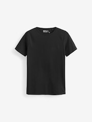 Black The Everyday Crew Neck Cotton Rich Short Sleeve T-Shirt - Image 5 of 6