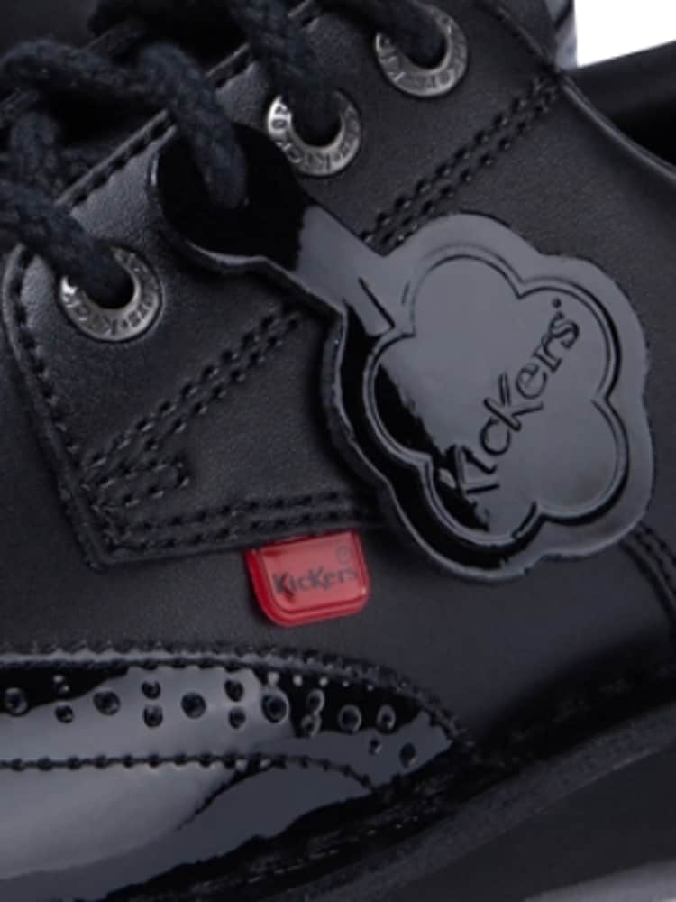Kickers Black Lo Classic Brogues - Image 9 of 9