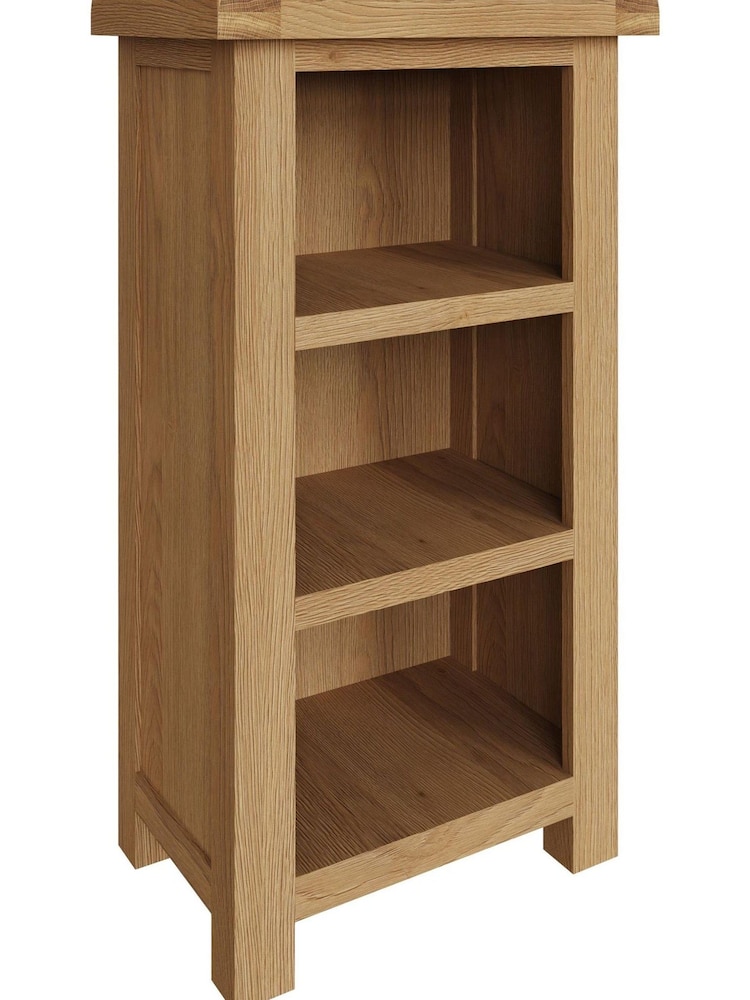 K Interiors Oak Canterbury Solid Wood Narrow Bookcase - Image 2 of 6