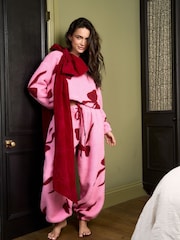 Jim Jam the Label Pink Borg Bow Lounge Set - Image 1 of 6