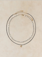 White Stuff Black Pearl Layer Necklace - Image 1 of 2