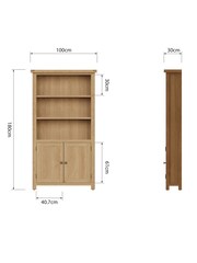 K Interiors Oak Canterbury Solid Wood Large Bookcase - Image 6 of 6