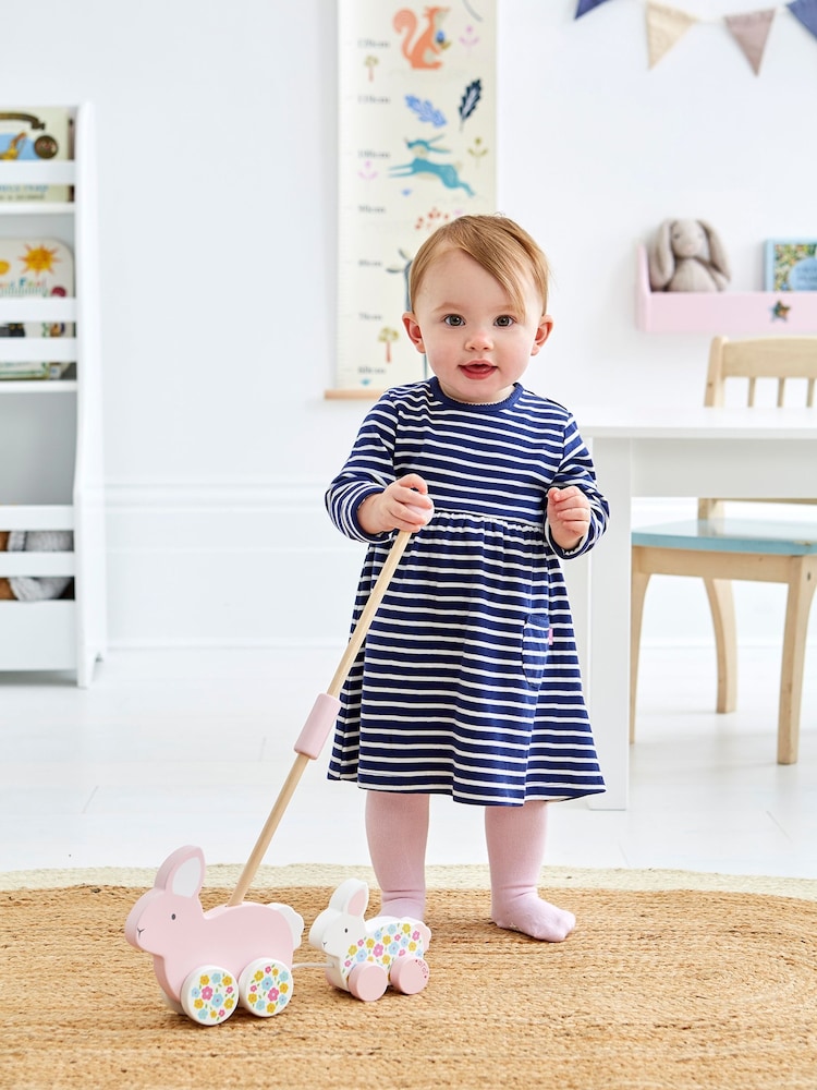 JoJo Maman Bébé Bunny Wooden Push-Along Toy - Image 1 of 3