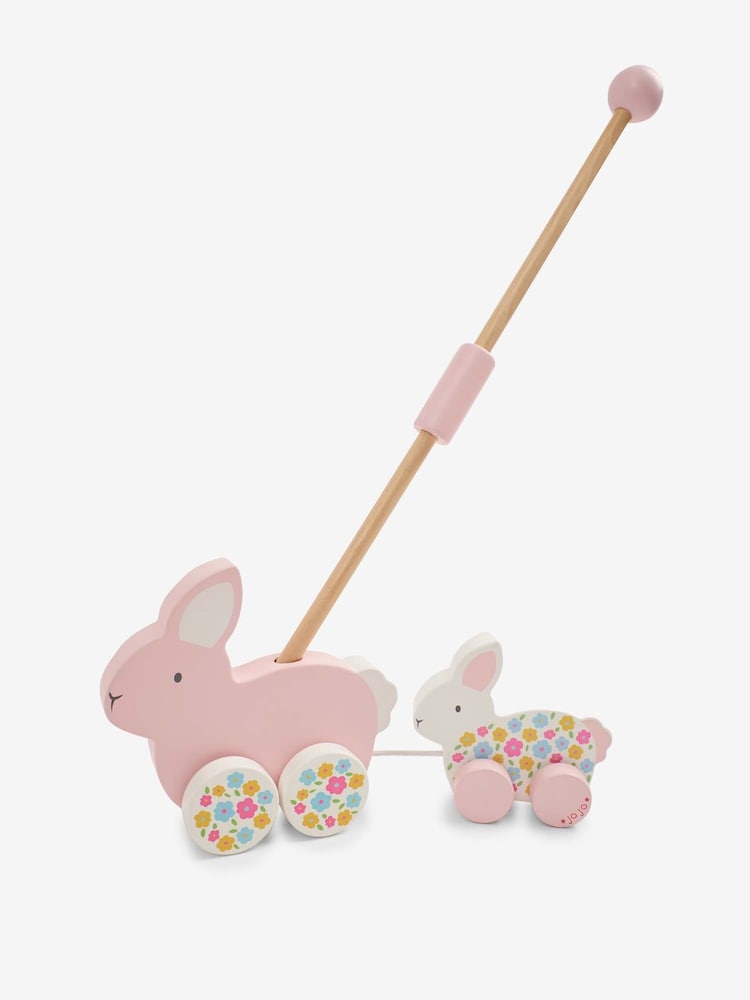 JoJo Maman Bébé Bunny Wooden Push-Along Toy - Image 3 of 3