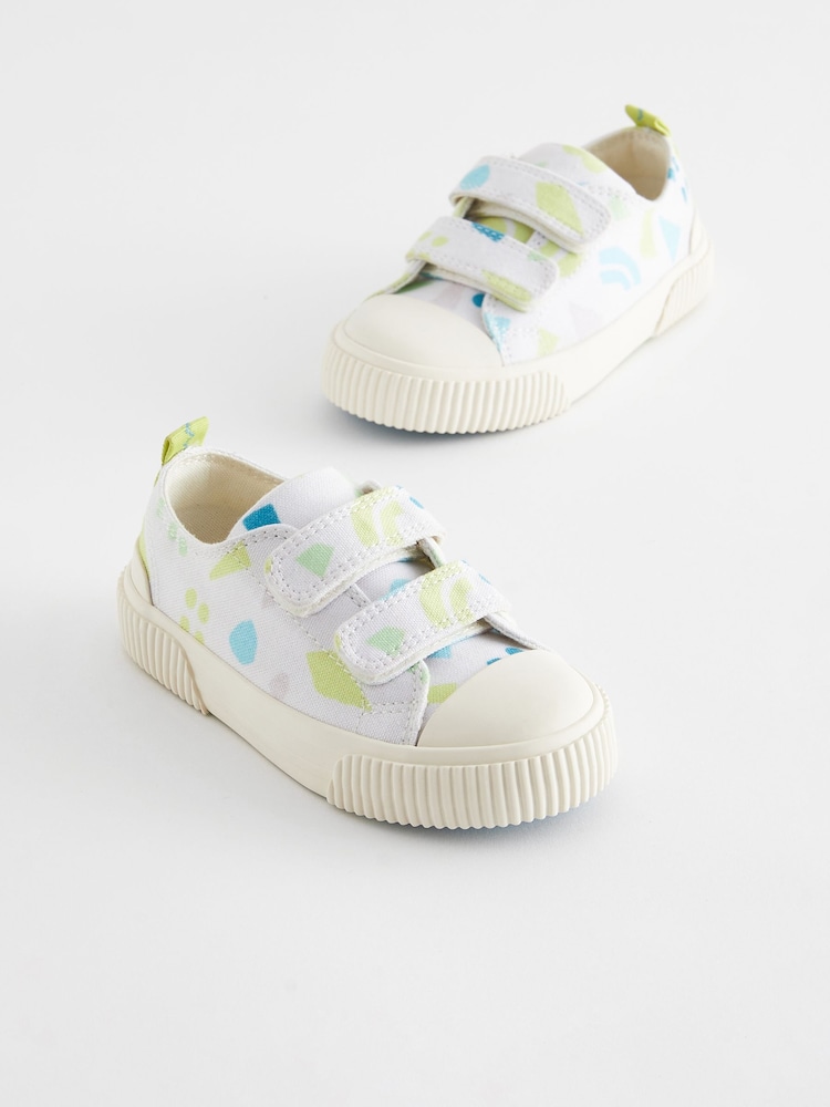Neutral Fluro Print Touch Fastening Bumptoe Shoes - Image 1 of 5