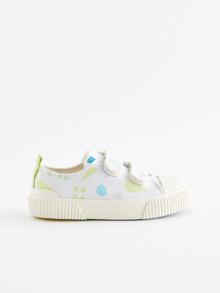 Neutral Fluro Print Touch Fastening Bumptoe Shoes - Image 2 of 5
