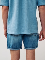 Mid Blue Summer Weight Denim Shorts - Image 3 of 8