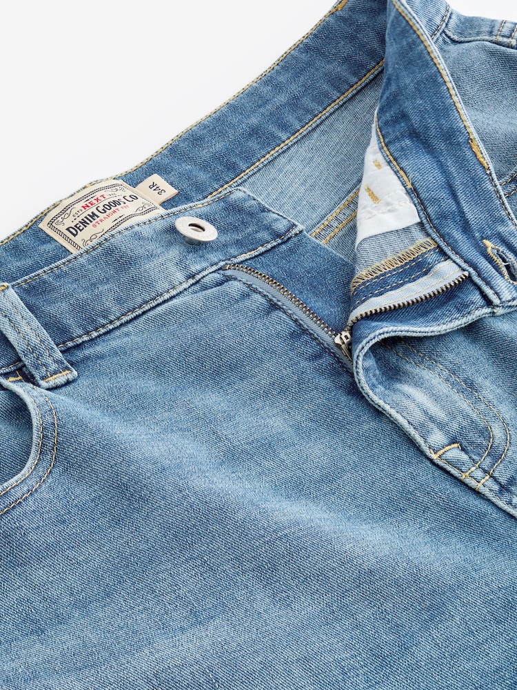 Mid Blue Summer Weight Denim Shorts - Image 8 of 8