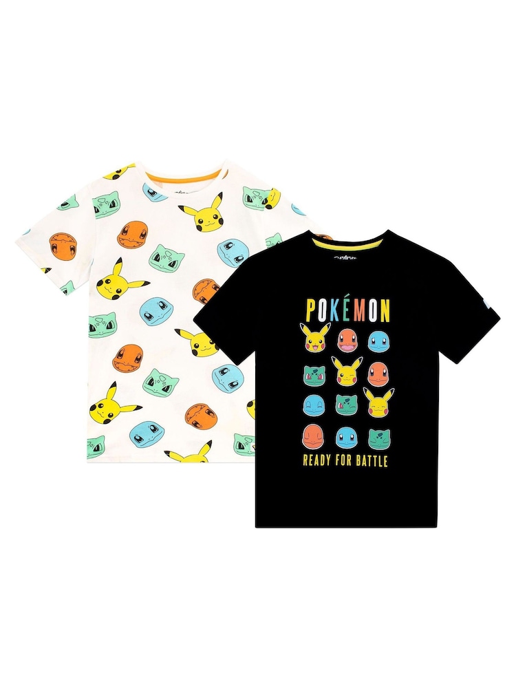 Character Green Pokémon 2 Multipack Short Sleeve 100% Cotton T-Shirt - Image 1 of 5
