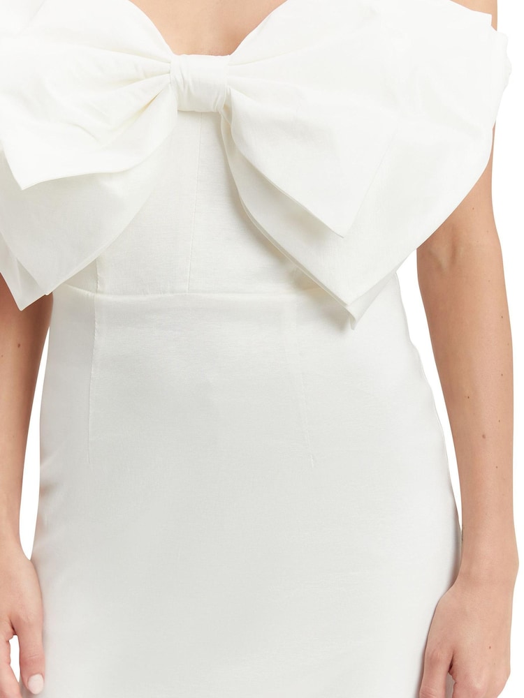 Bardot White White Bow Tie Mini Dress - Image 6 of 6