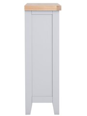 K Interiors Grey Oak Windsor Solid Wood Small Wide Bookcase - Image 5 of 5
