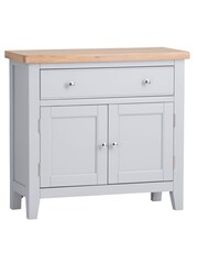 K Interiors Grey Oak Windsor Solid Wood Small Sideboard - Image 2 of 6