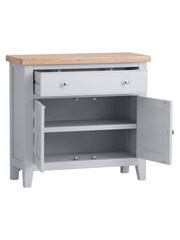K Interiors Grey Oak Windsor Solid Wood Small Sideboard - Image 3 of 6