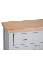 K Interiors Grey Oak Windsor Solid Wood Small Sideboard - Image 4 of 6