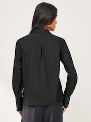 Black Fitted Collared Long Sleeve Shirts 2 Pack - Image 2 of 4