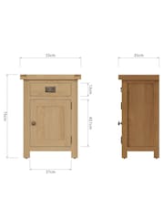 K Interiors Oak Canterbury Solid Wood Small Cupboard - Image 4 of 6