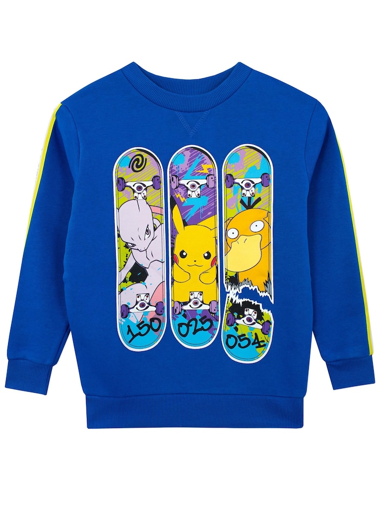 Character Blue Pokémon Long Sleeve Sweatshirt - Image 1 of 5