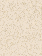 Clarissa Hulse Vanilla  Pewter Gypsophila A4 Wallpaper Sample - Image 2 of 3