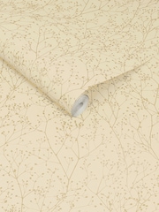 Clarissa Hulse Vanilla  Pewter Gypsophila A4 Wallpaper Sample - Image 3 of 3
