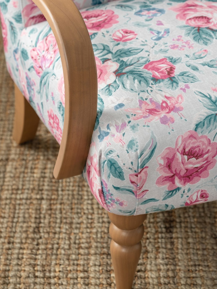 Laura Ashley Wild Roses Soft Natural Randell Accent Chair - Image 2 of 8