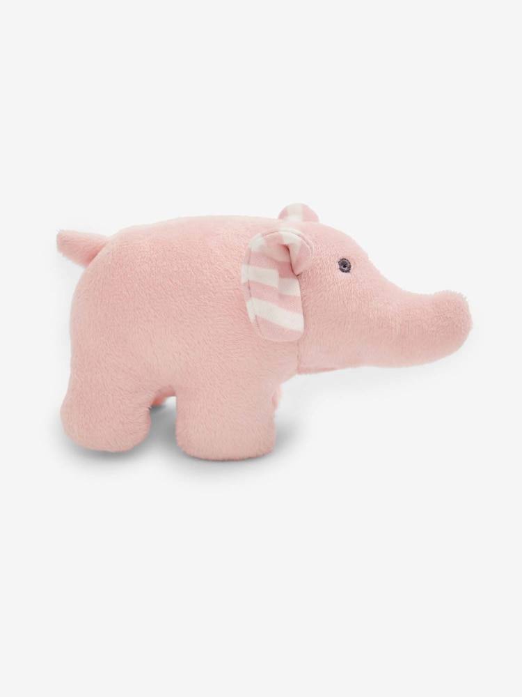 JoJo Maman Bébé Pink Elephant Soft Rattle Toy - Image 2 of 3