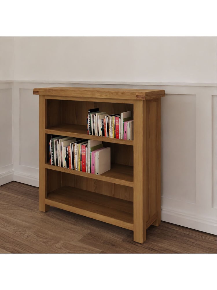 K Interiors Oak Canterbury Solid Wood Small Bookcase - Image 1 of 6