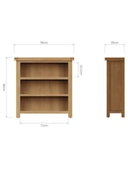 K Interiors Oak Canterbury Solid Wood Small Bookcase - Image 6 of 6