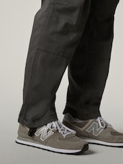 Charcoal Grey Straight Authentic Stretch Cotton Blend Cargo Trousers - Image 7 of 9