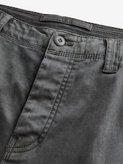 Charcoal Grey Straight Authentic Stretch Cotton Blend Cargo Trousers - Image 9 of 9
