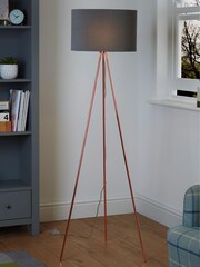 Copper Mila Tripod Floor Lamp - Image 1 of 3