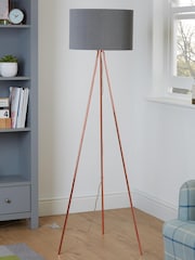 Copper Mila Tripod Floor Lamp - Image 2 of 3