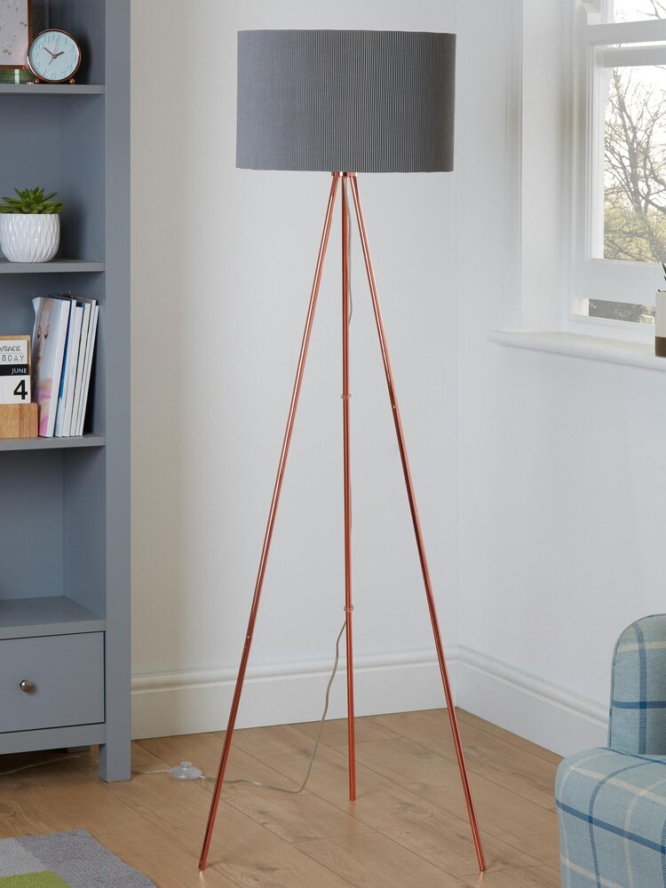 Copper Mila Tripod Floor Lamp - Image 2 of 3