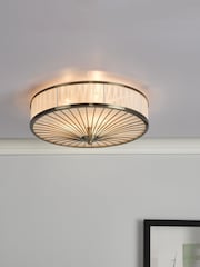 Dar Lighting Brass Oslo 3 Light Flush Fitting Ceiling Light - Image 1 of 1