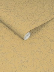 Clarissa Hulse Primrose  Pewter Gypsophila A4 Wallpaper Sample - Image 3 of 3
