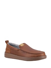 HEYDUDE Wally Grip Moc Craft Leather Brown Shoes - Image 2 of 4