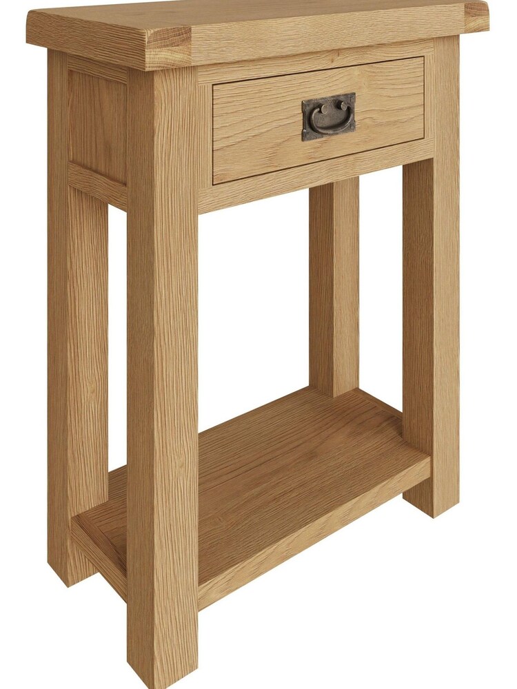 K Interiors Oak Canterbury Solid Wood Telephone Table - Image 2 of 6