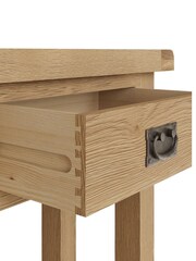 K Interiors Oak Canterbury Solid Wood Telephone Table - Image 3 of 6