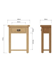 K Interiors Oak Canterbury Solid Wood Telephone Table - Image 6 of 6