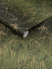Clarissa Hulse Olive Meadow Grass A4 Wallpaper Sample - Image 3 of 3