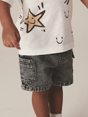 Grey Cargo Pull-On Denim Shorts (3mths-7yrs) - Image 1 of 6