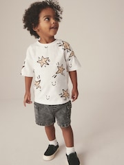 Grey Cargo Pull-On Denim Shorts (3mths-7yrs) - Image 2 of 6