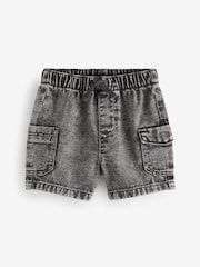 Grey Cargo Pull-On Denim Shorts (3mths-7yrs) - Image 4 of 6